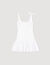Vestido corto bimaterial