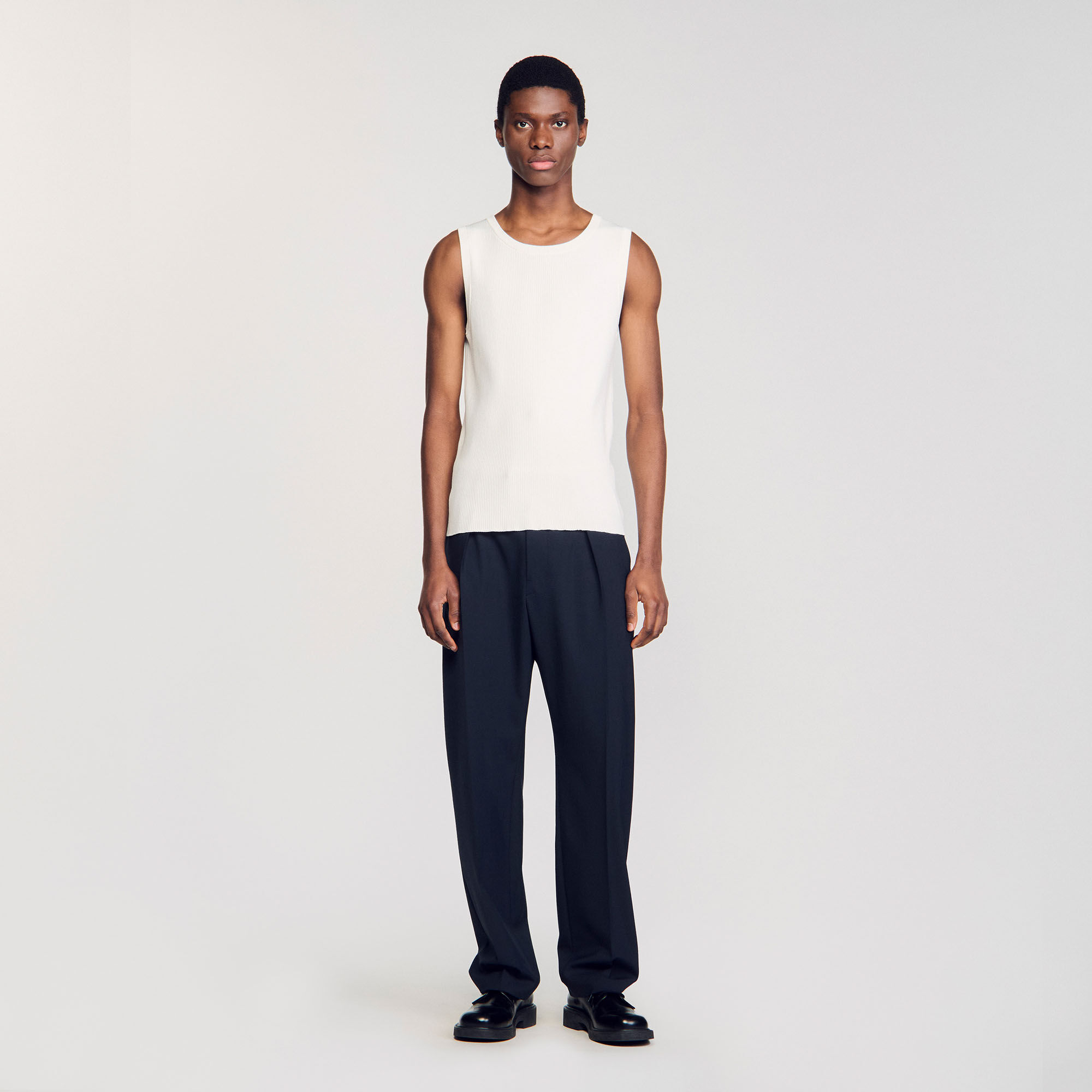 Camiseta de tirantes de canalé