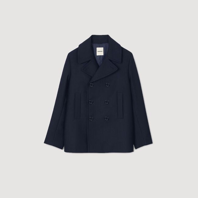 Impermeable de lana mixta