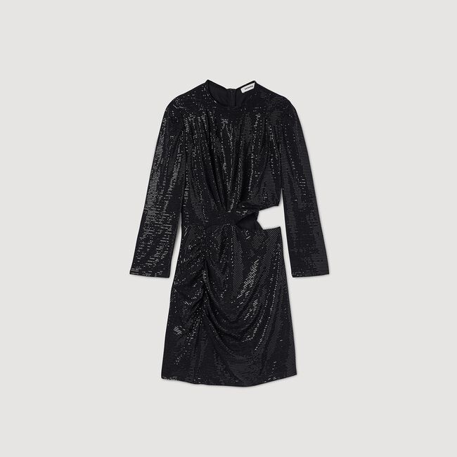 Vestido corto con lentejuelas