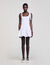 Vestido corto bimaterial