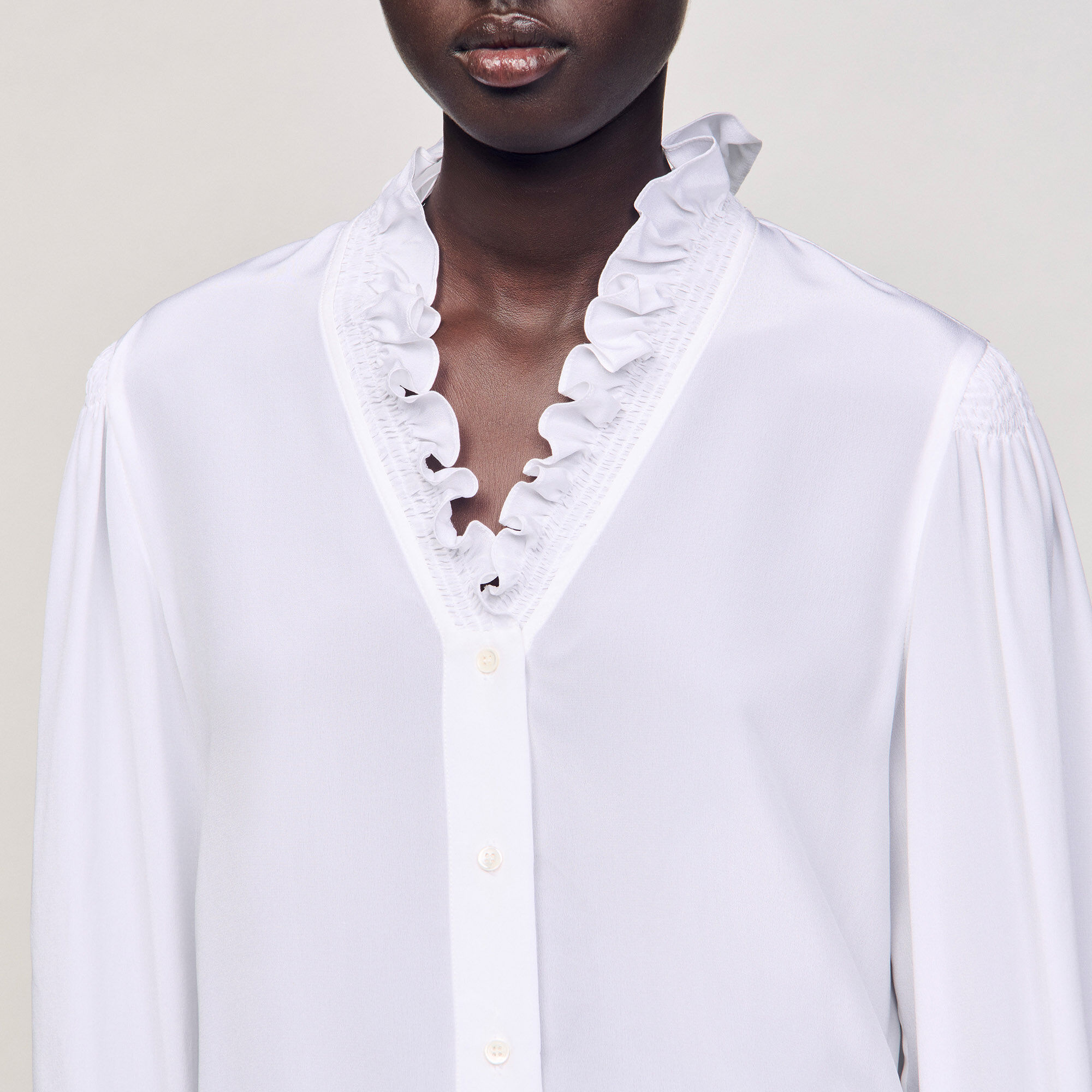Camisa fluida de seda