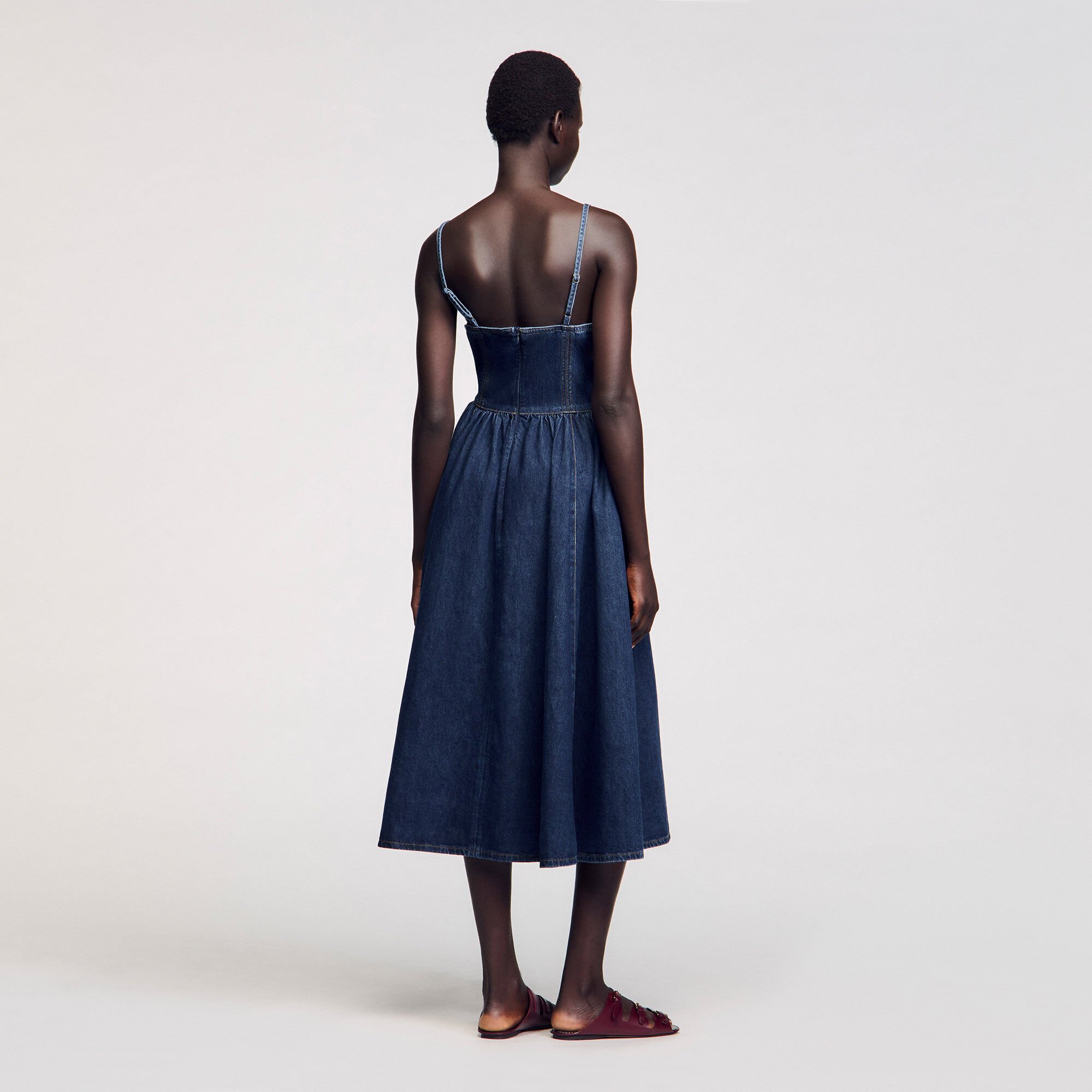 Vestido midi de mezclilla
