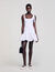 Vestido corto bimaterial