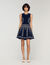 Vestido corto de punto pa&ntilde;uelo