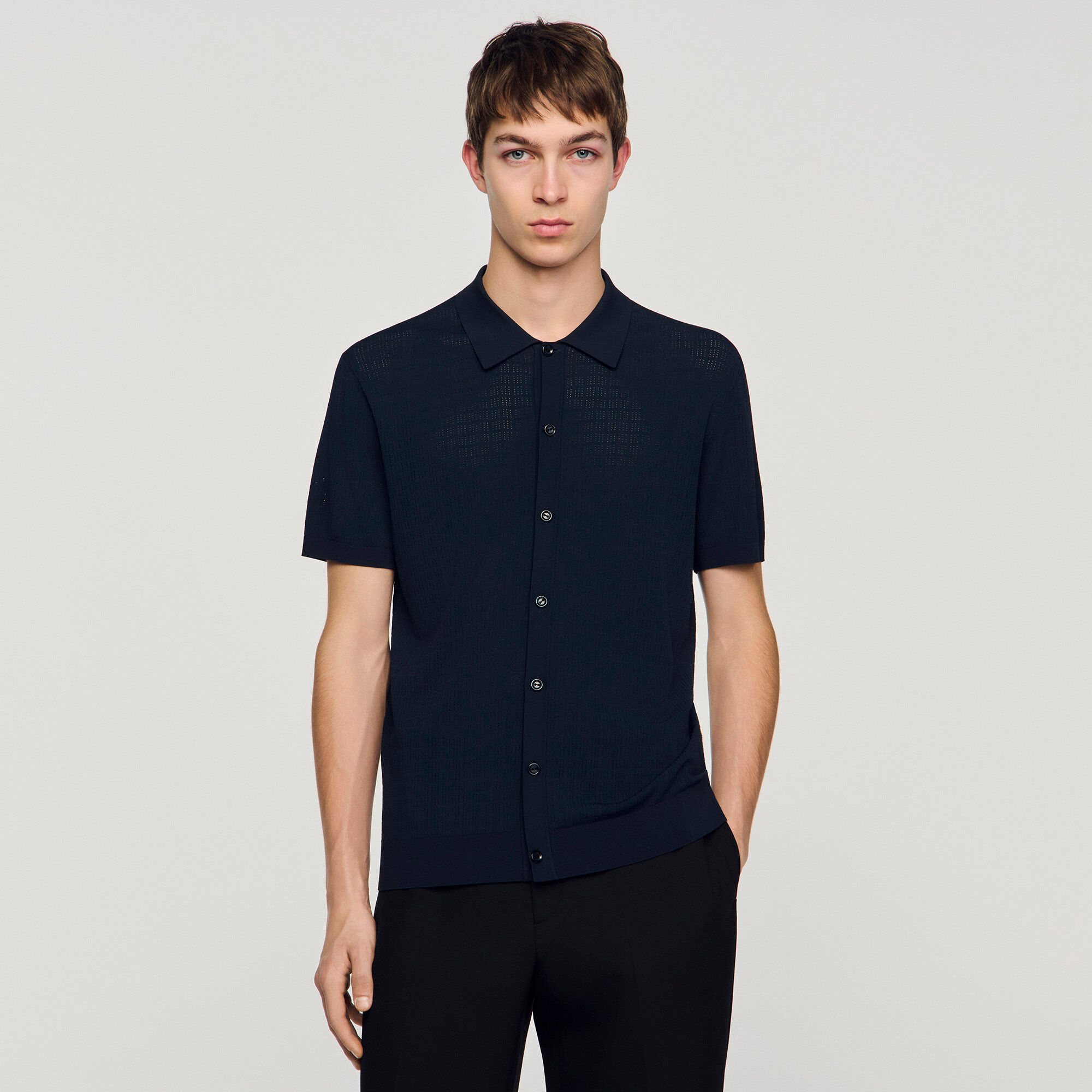 Camisa efecto calado