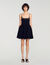 Vestido corto terciopelo con strass - Mujer | Sandro