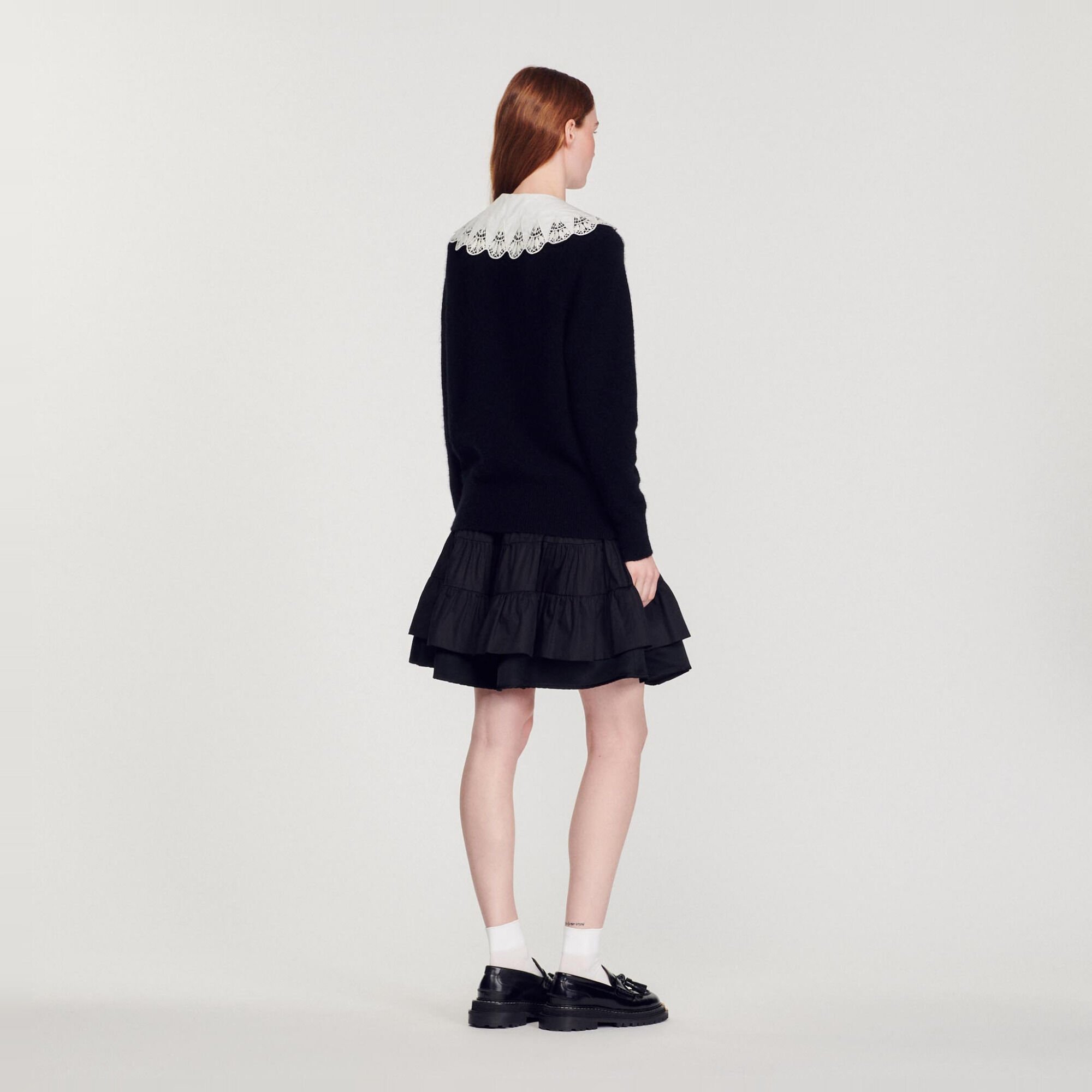 Jersey con cuello de popelina