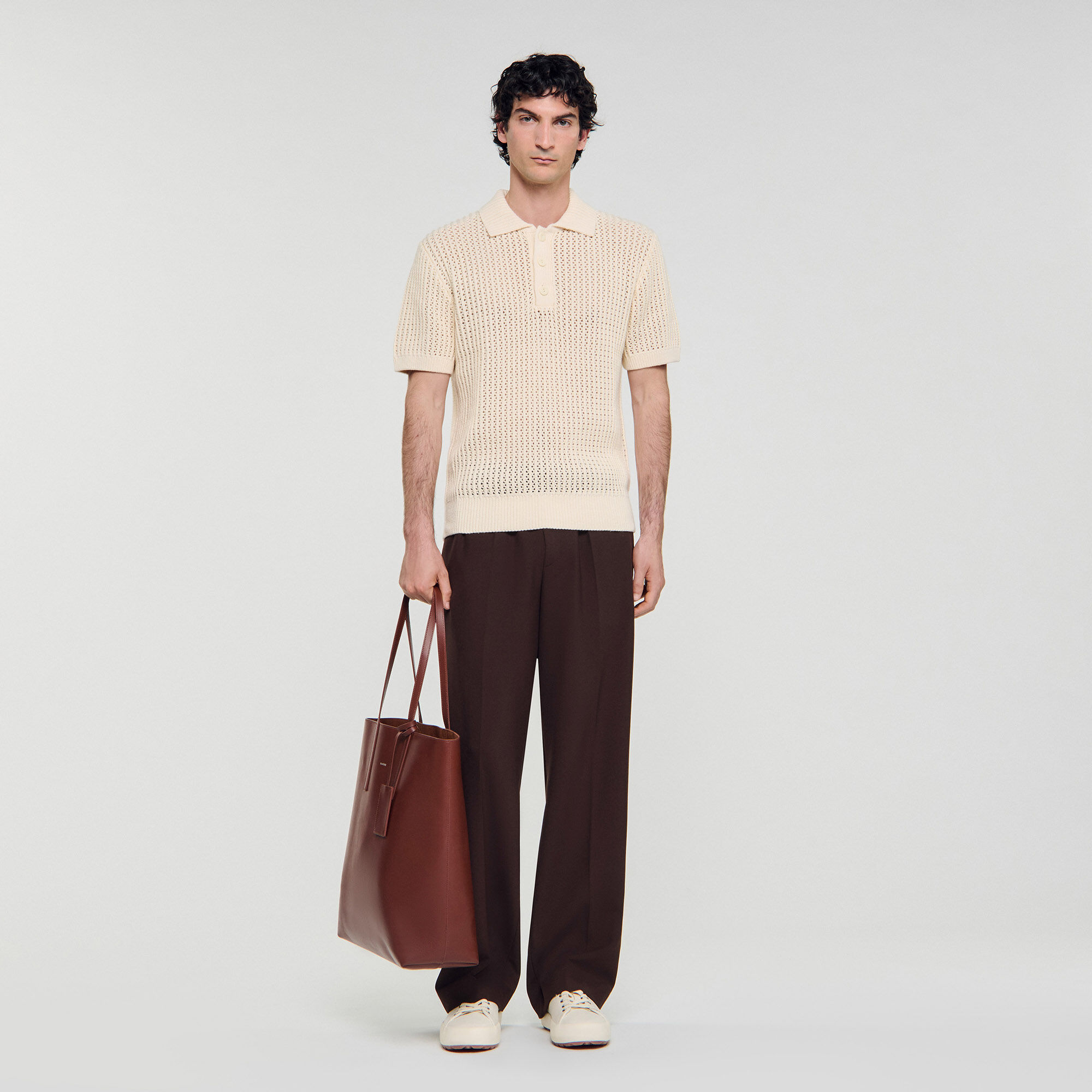 Polo de algodón con cuello polo