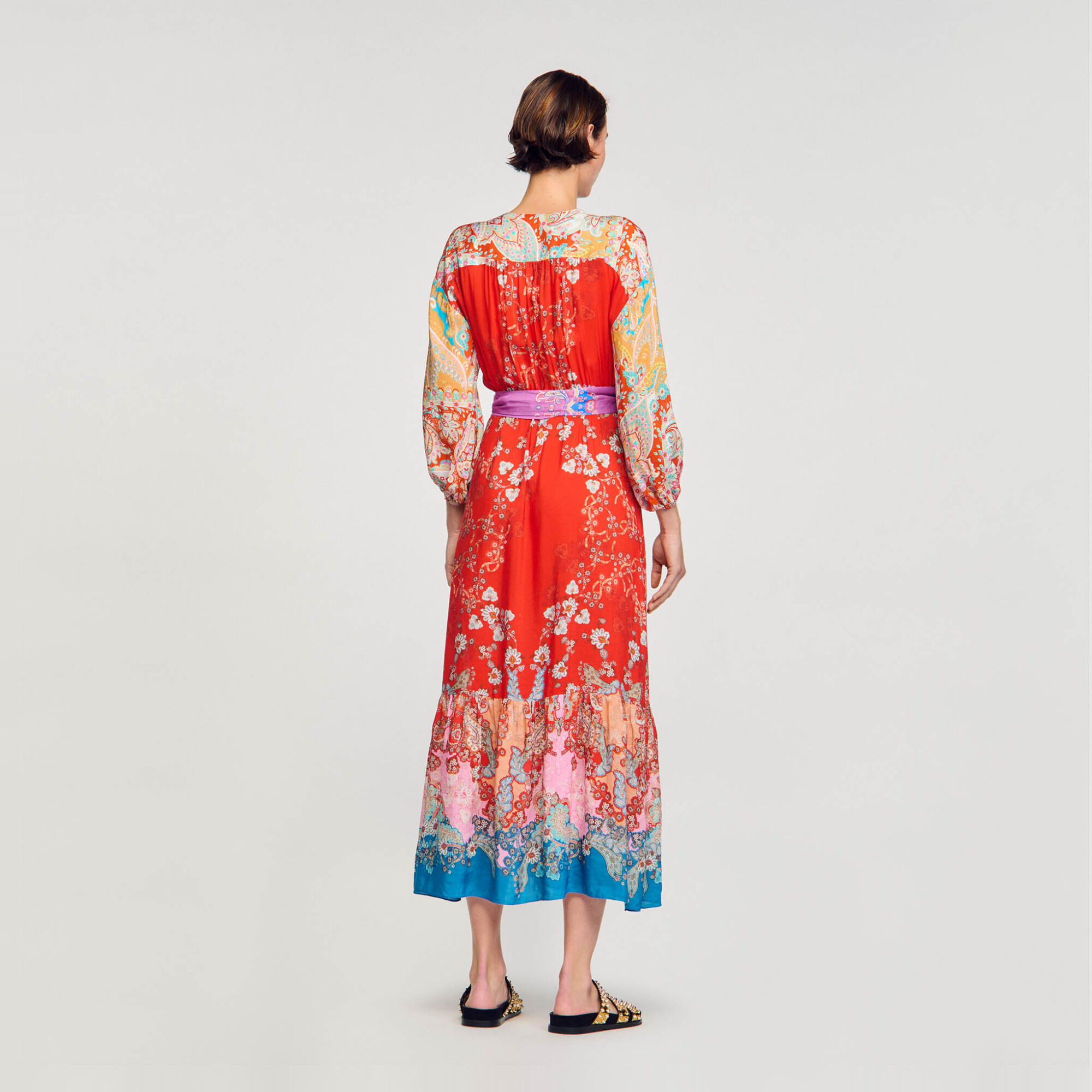 Vestido largo cruzado