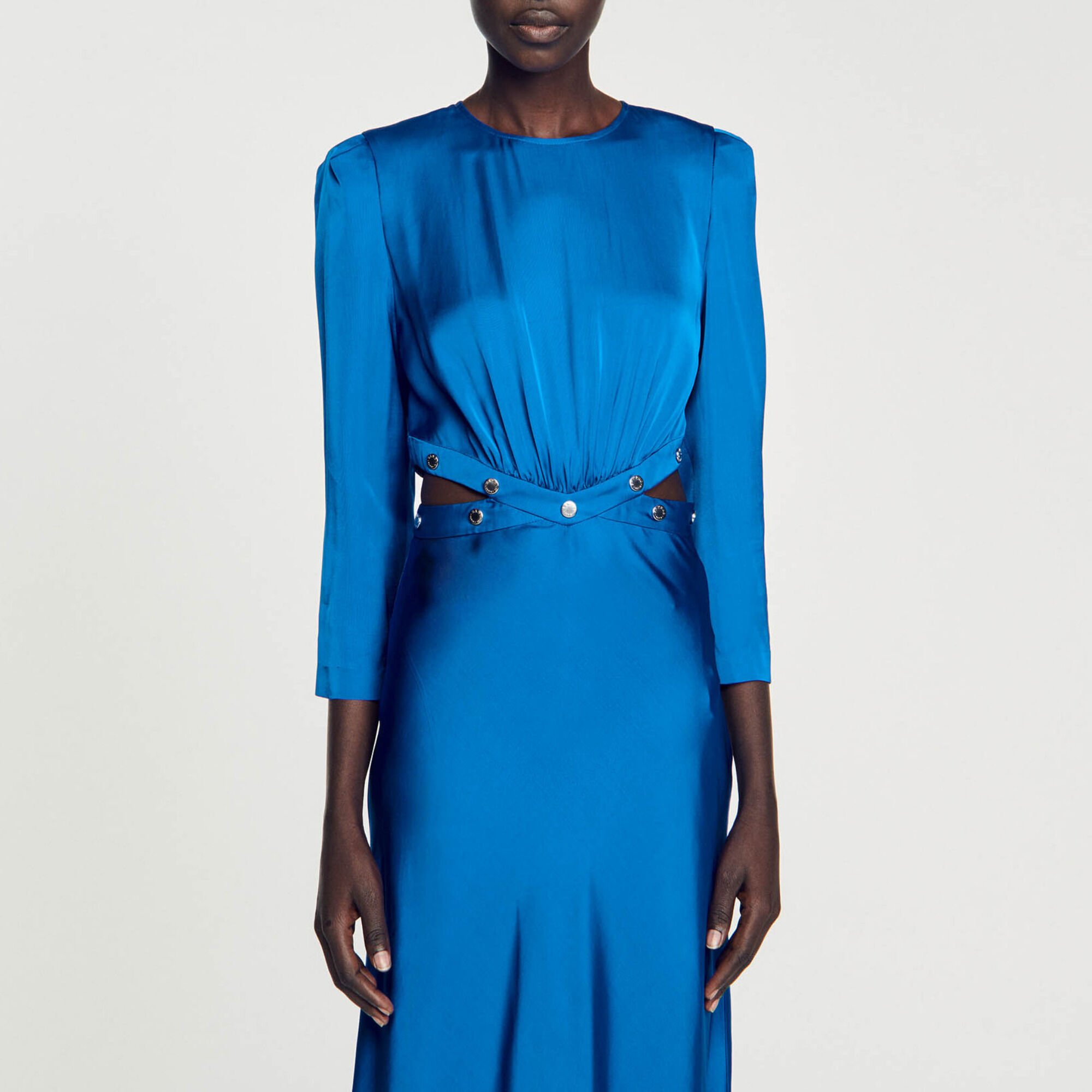 Vestido largo satinado