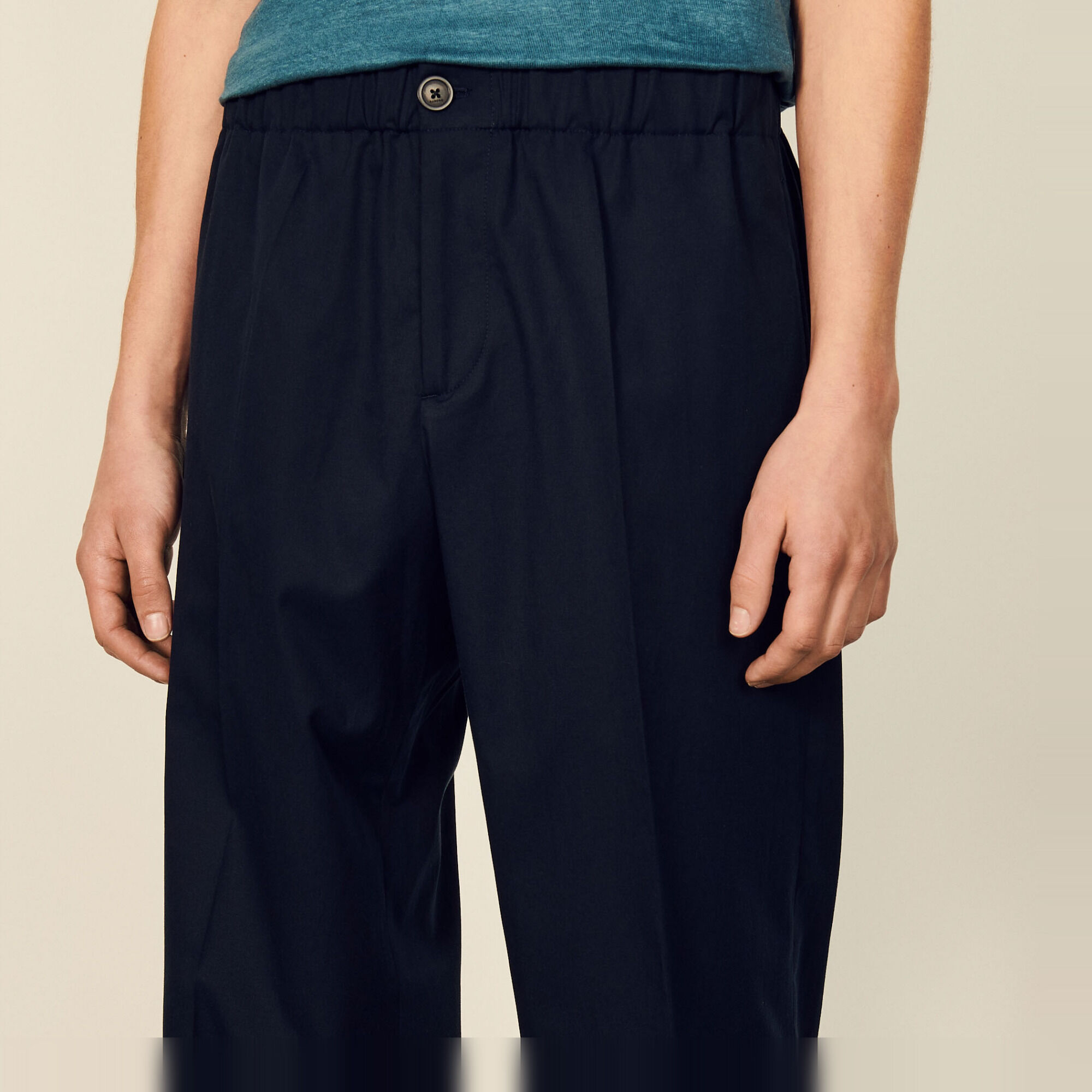 Pantalón ancho de algodón orgánico