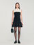 Vestido corto bicolor con volantes