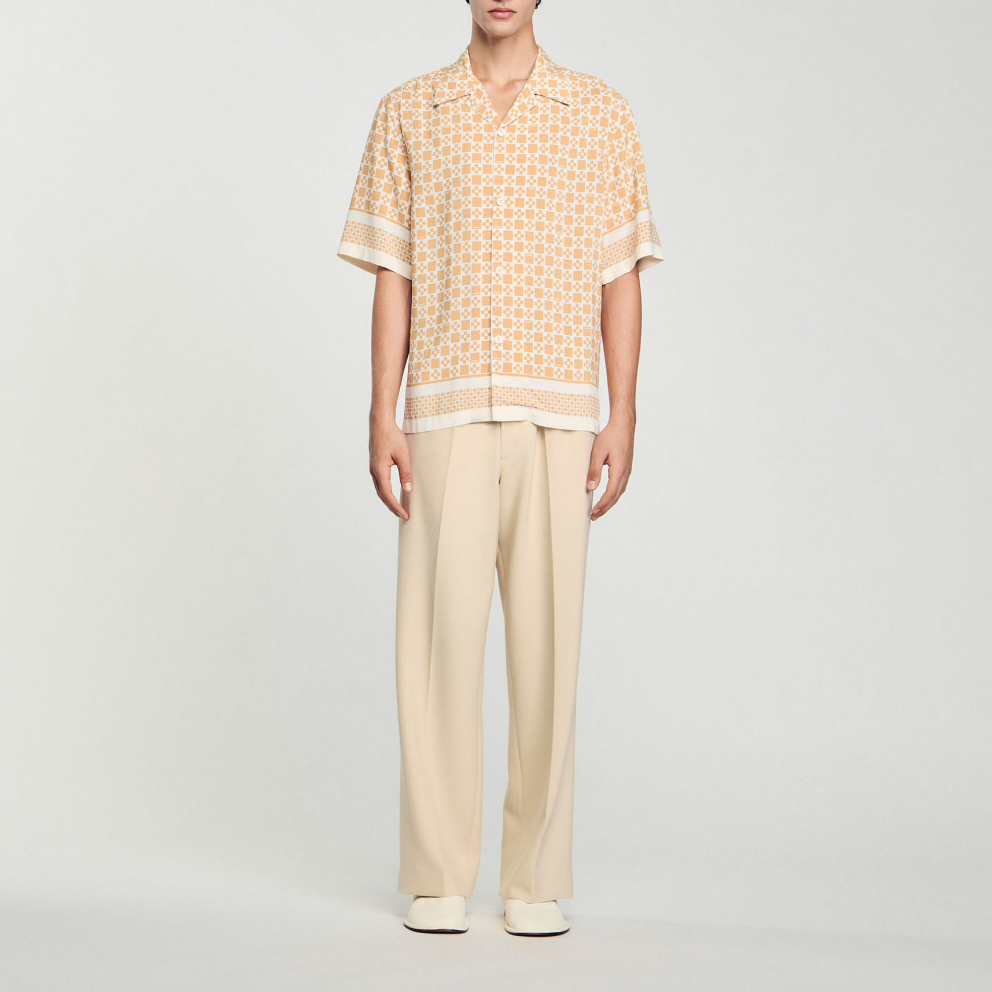 Camisa fluida con estampado Square Cross