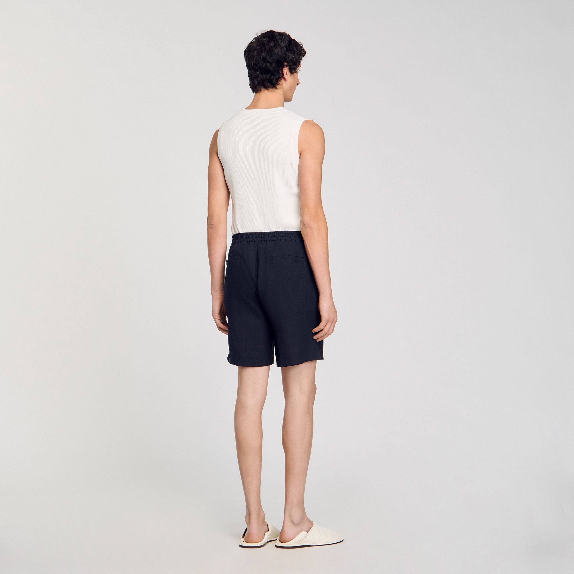 Pantalón corto de lino