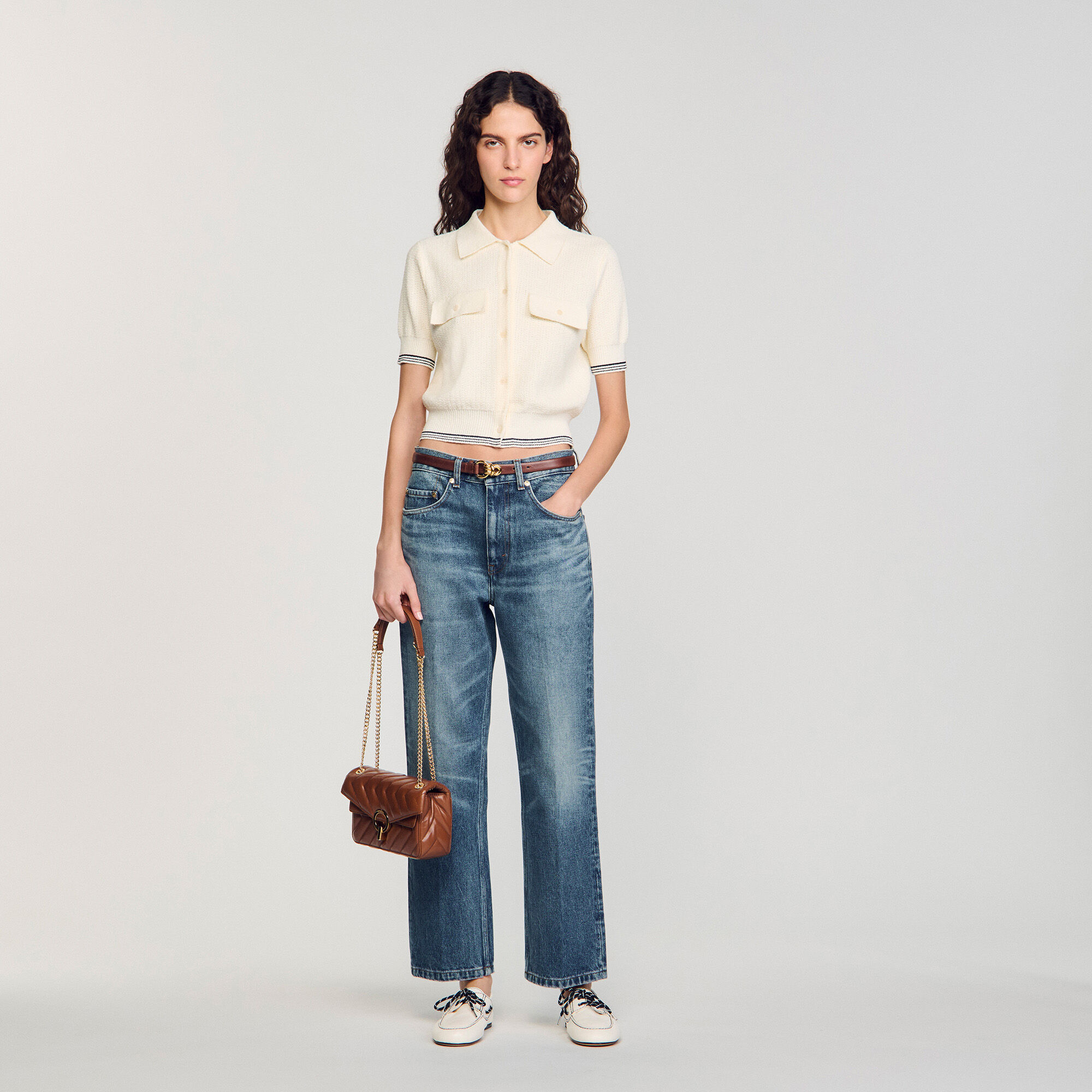 Bolso pequeño de cuero liso Yza