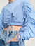 Top estampado con cintas