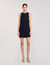 Vestido corto con detalles de strass