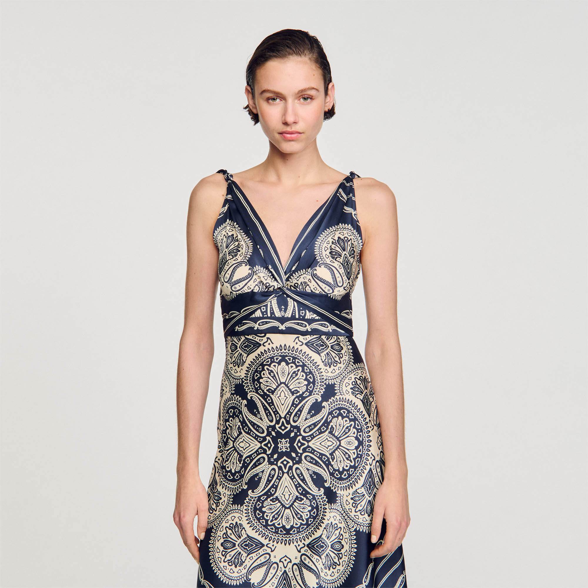 Vestido largo estampado