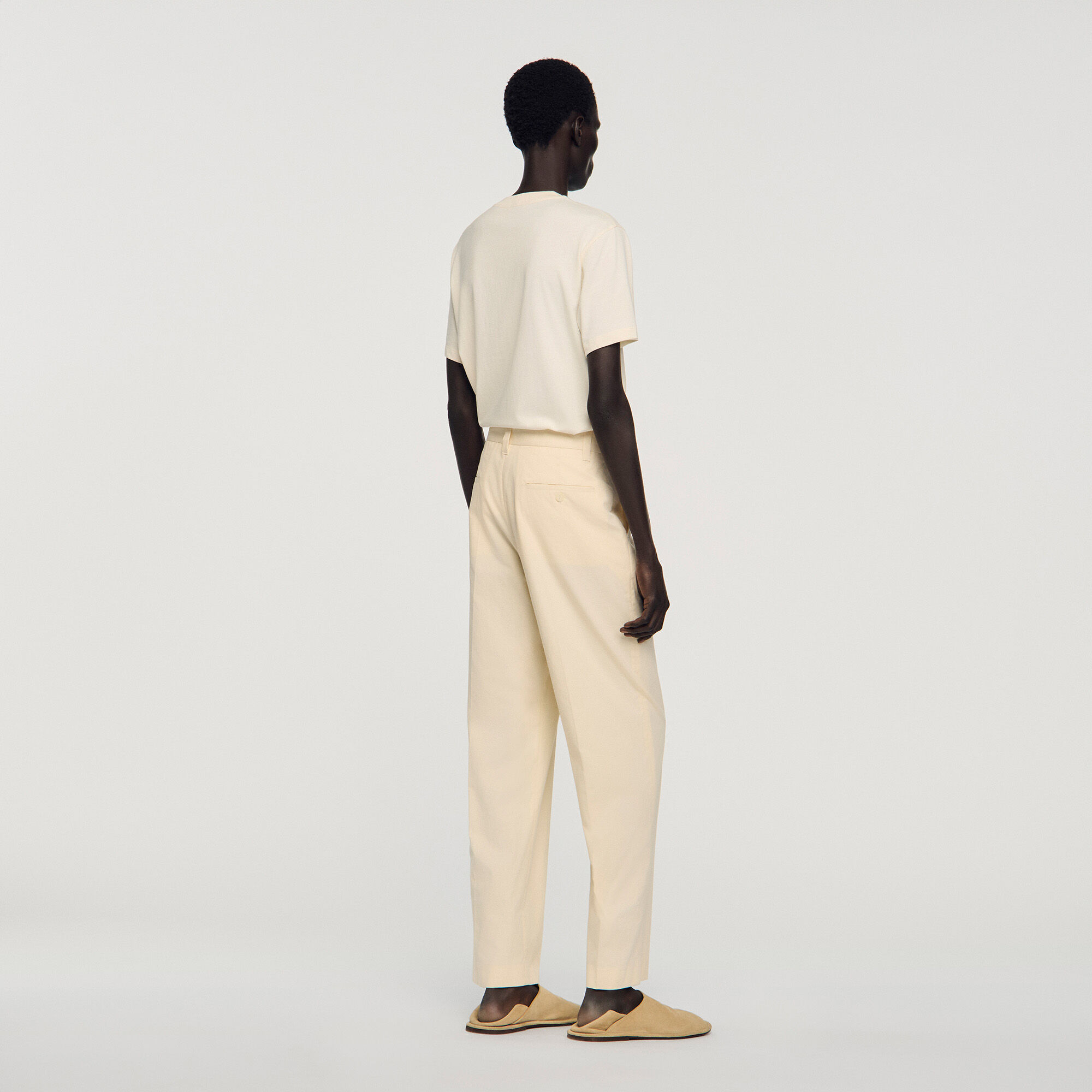 Pantal&oacute;n ancho de algod&oacute;n