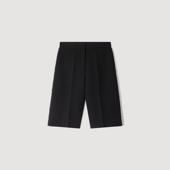 Bermudas rectas con banda strass