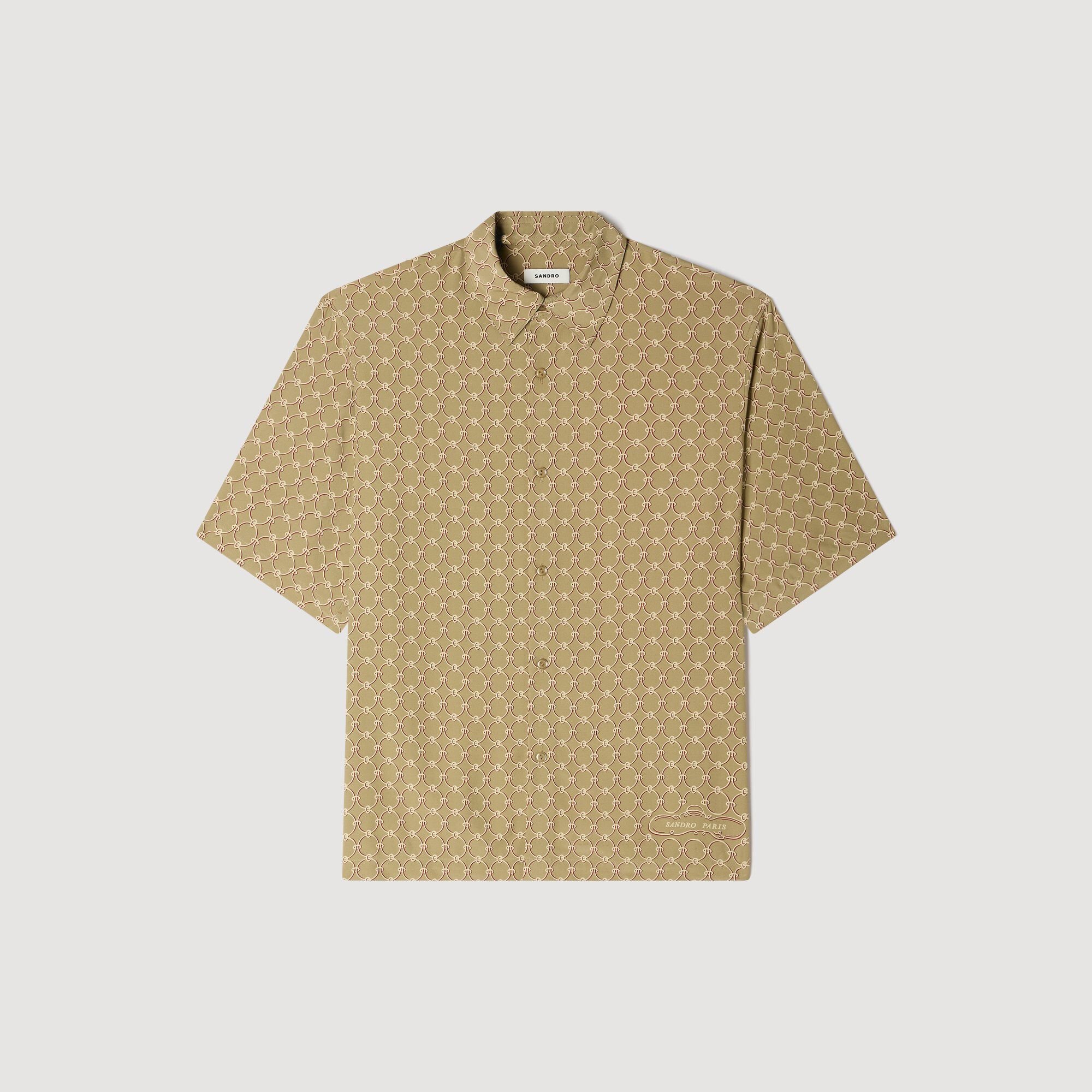 Camisa fluida estampado eslabones