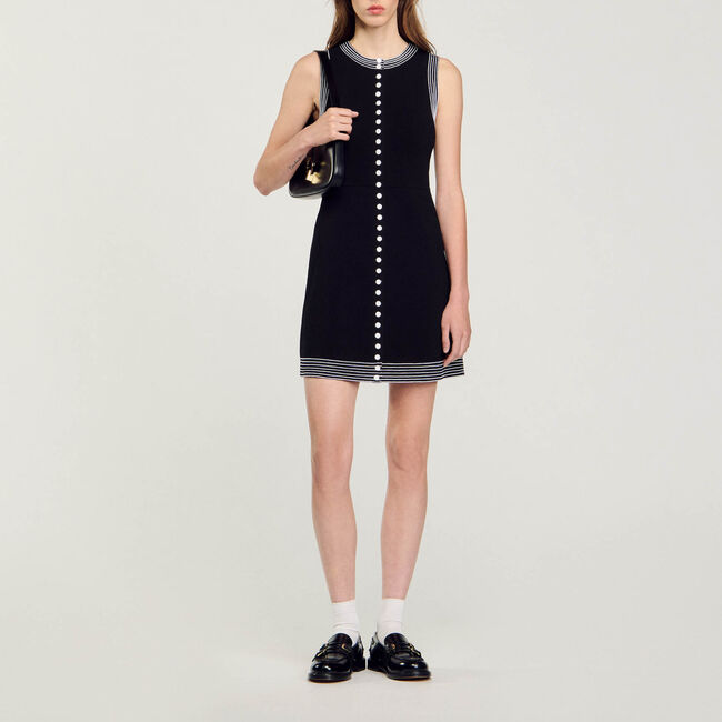 Vestido corto abotonado - Mujer | Sandro