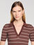 Jersey a rayas con cuello polo V