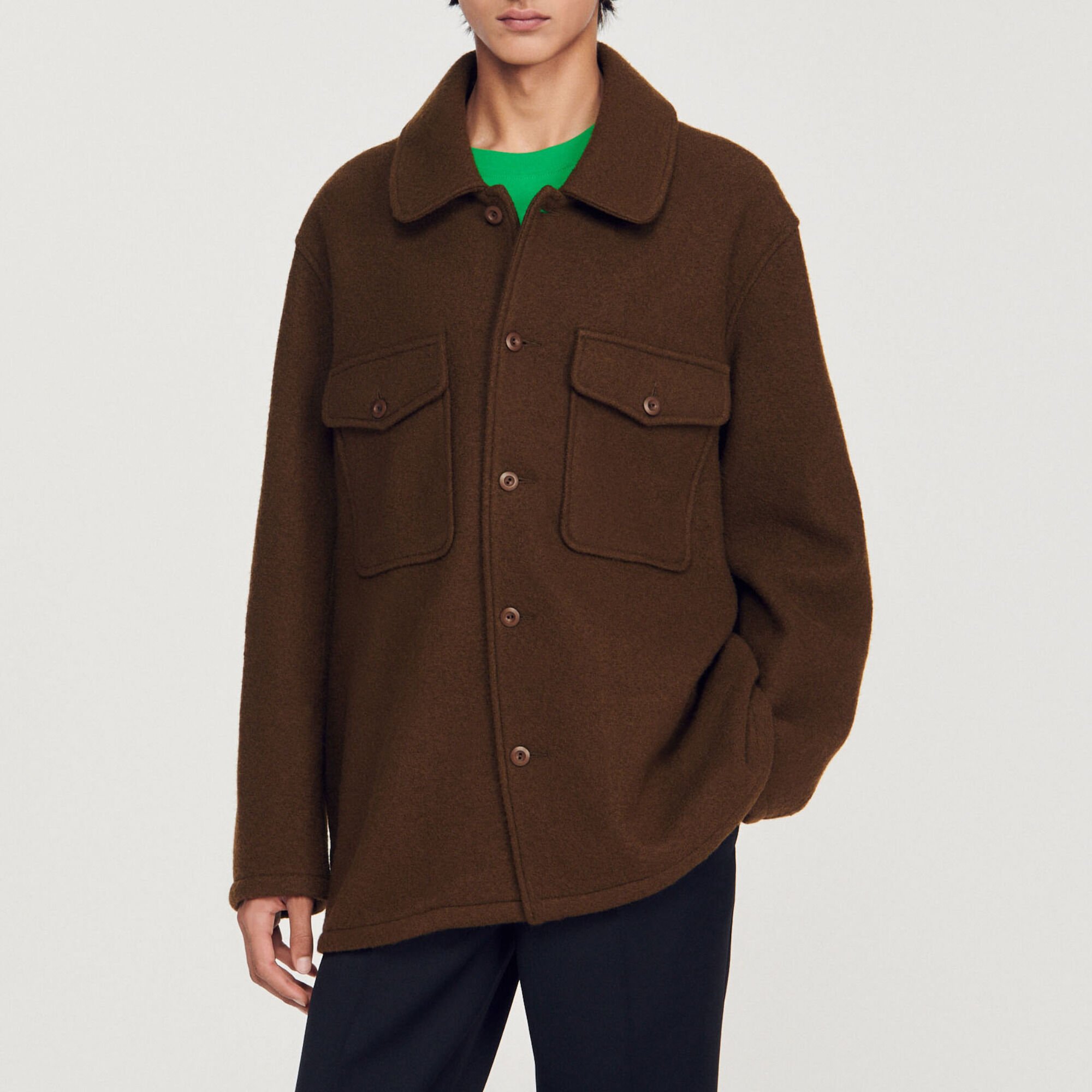 Sobrecamisa de lana afieltrada