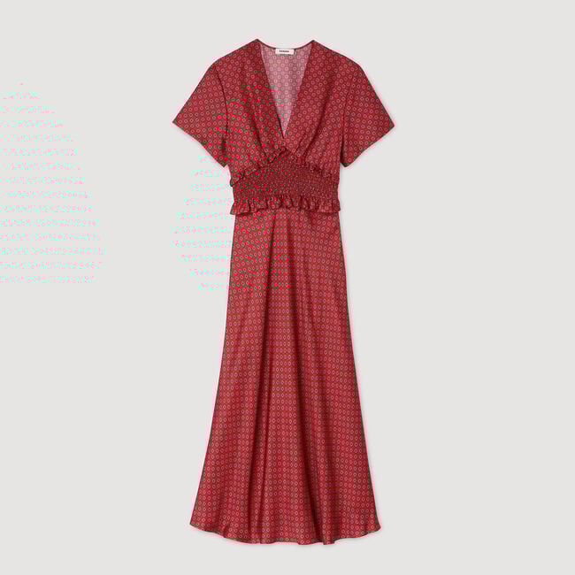 Vestido largo estampado pañuelo