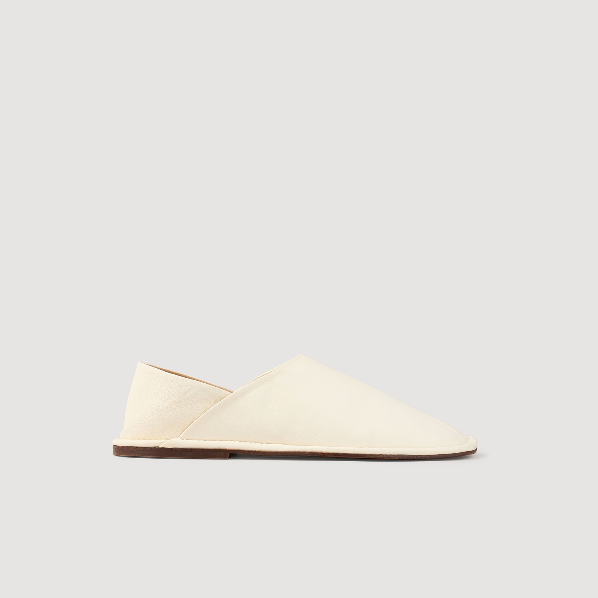 Slippers de cuero granulado