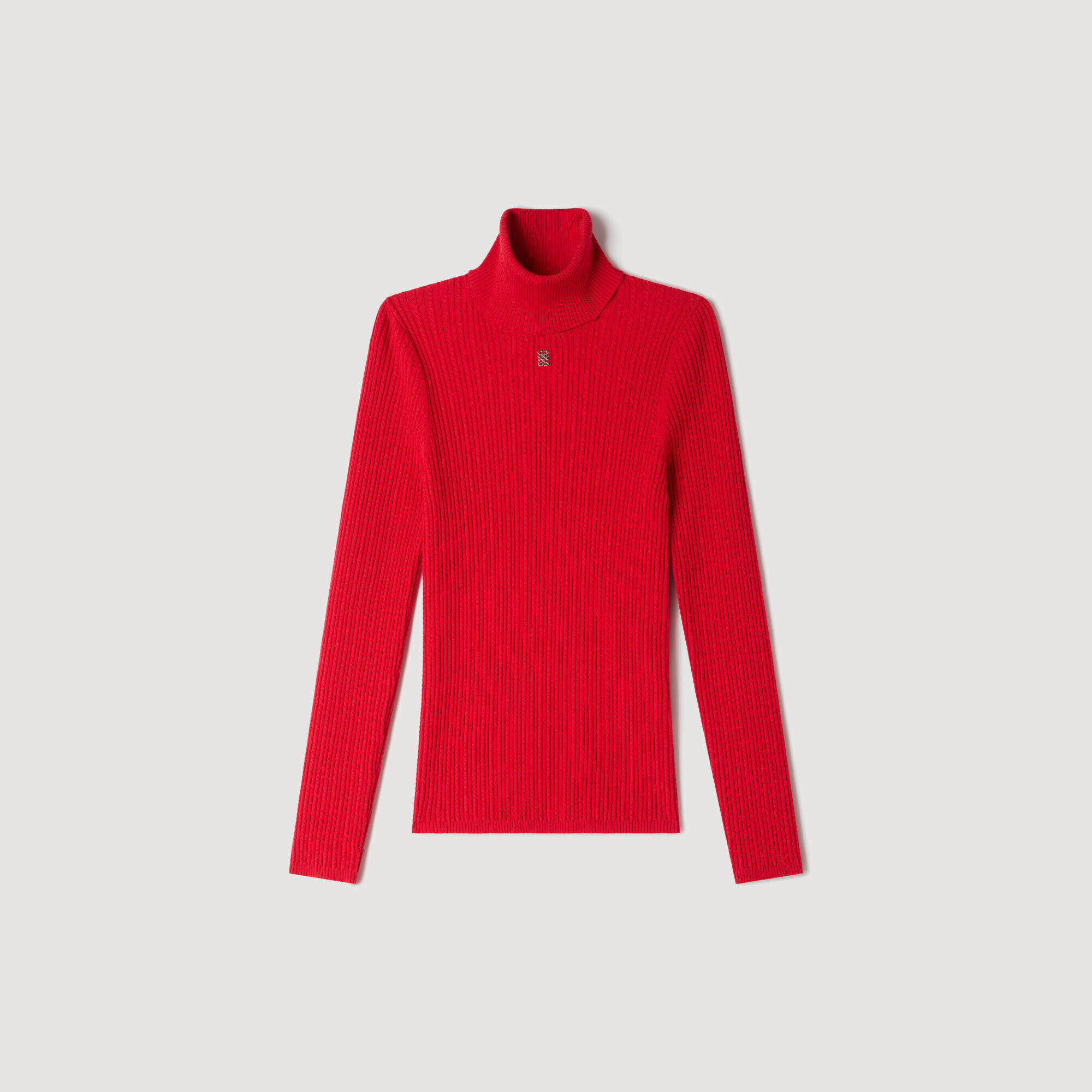 Jersey cuello vuelto trenzado