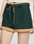 Short bicolor con cinturón cordón