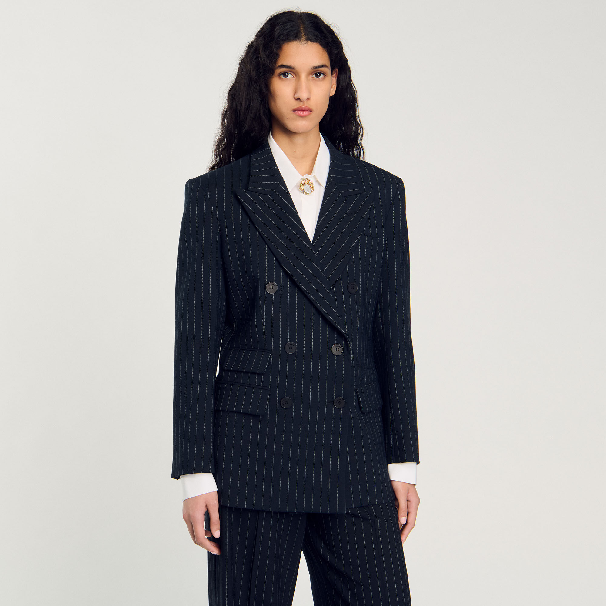 Chaqueta de traje a rayas
