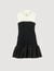 Vestido corto bicolor con volantes