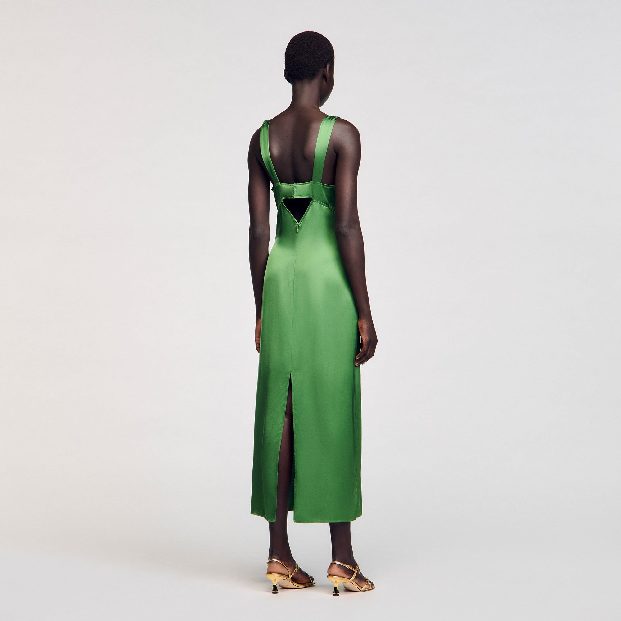 Vestido fluido satinado