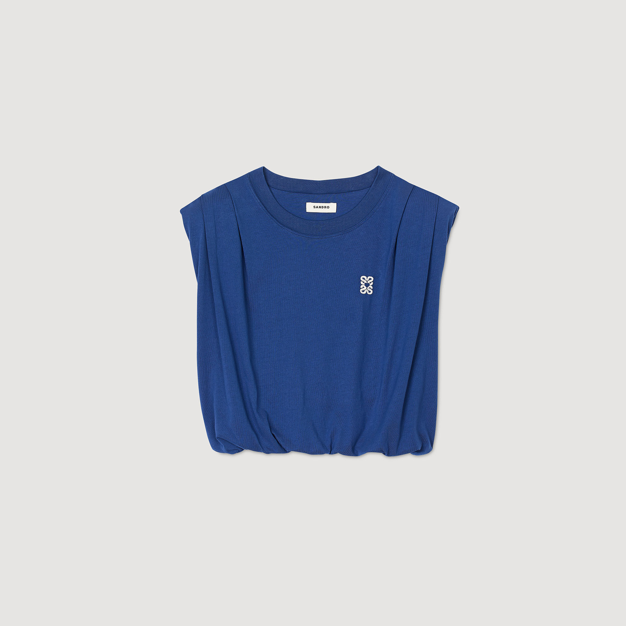 Camiseta corta drapeada
