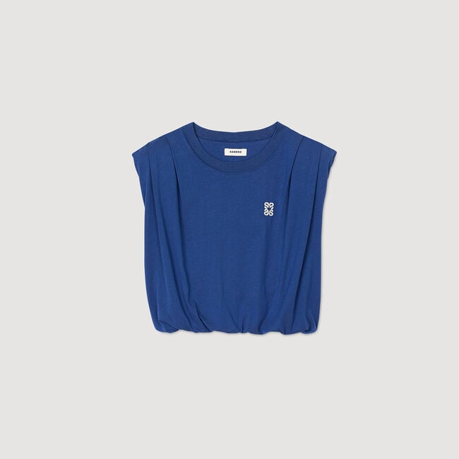 Camiseta corta drapeada