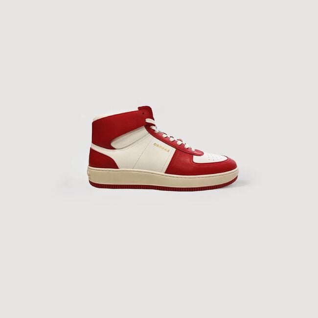 Sneakers altas de piel