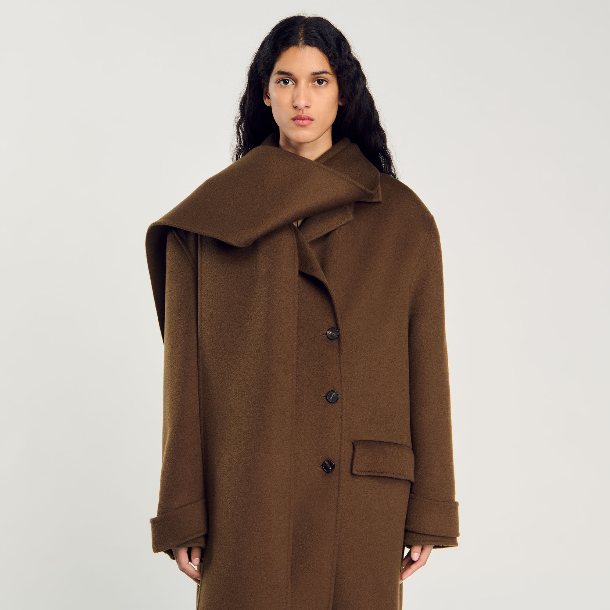 Abrigo oversize de lana