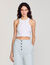 Camiseta sin mangas strass y perlas