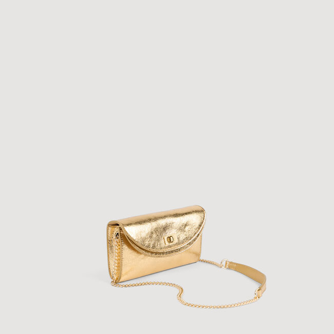 Pochette Mambo de cuero metalizado