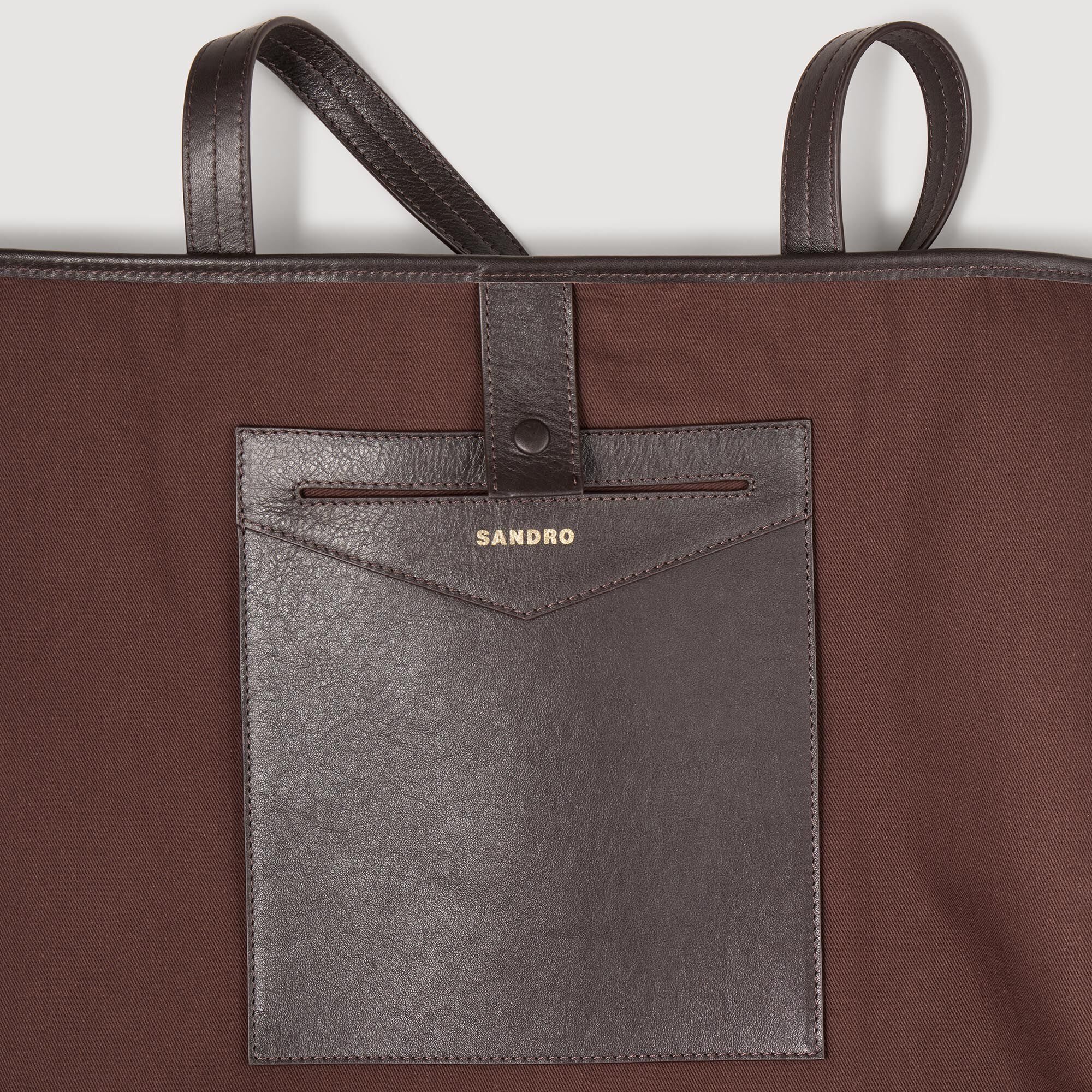 Bolso tote de ante