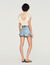 Top corto de guipur floral