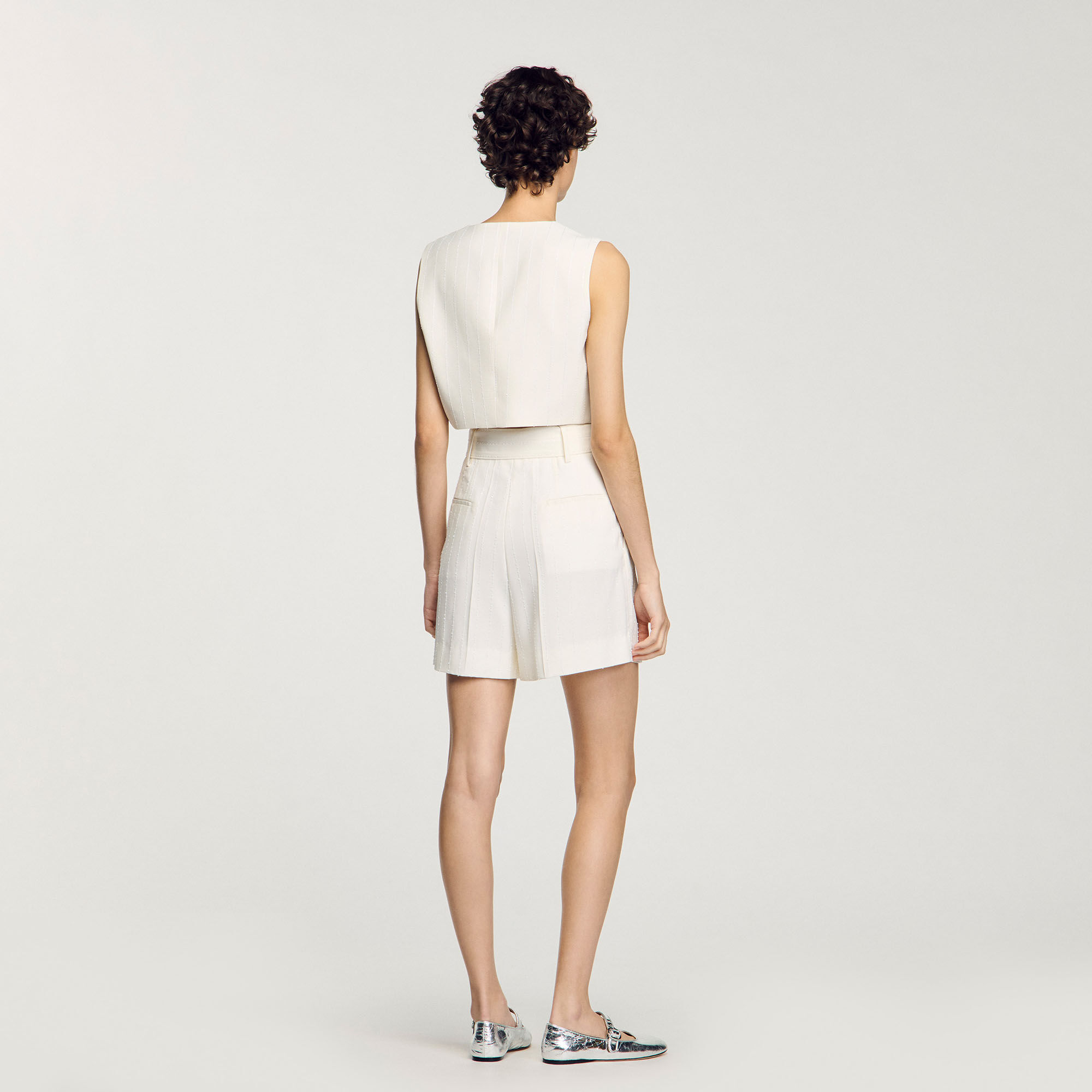 Short talle alto con lentejuelas