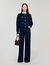 Cárdigan con detalles denim