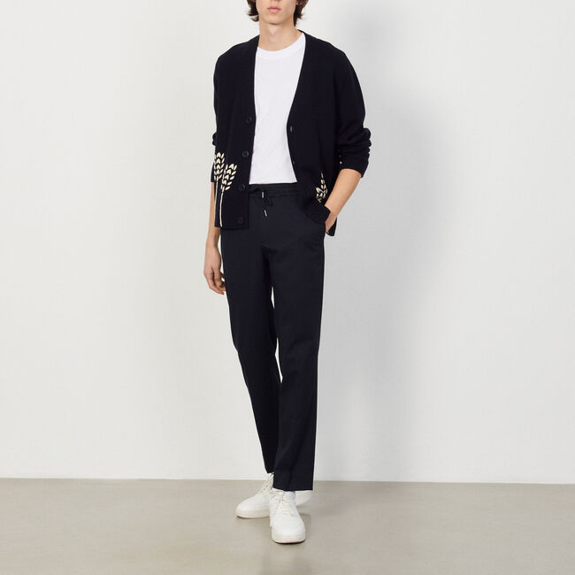 Pantalón de corte zanahoria de algodón