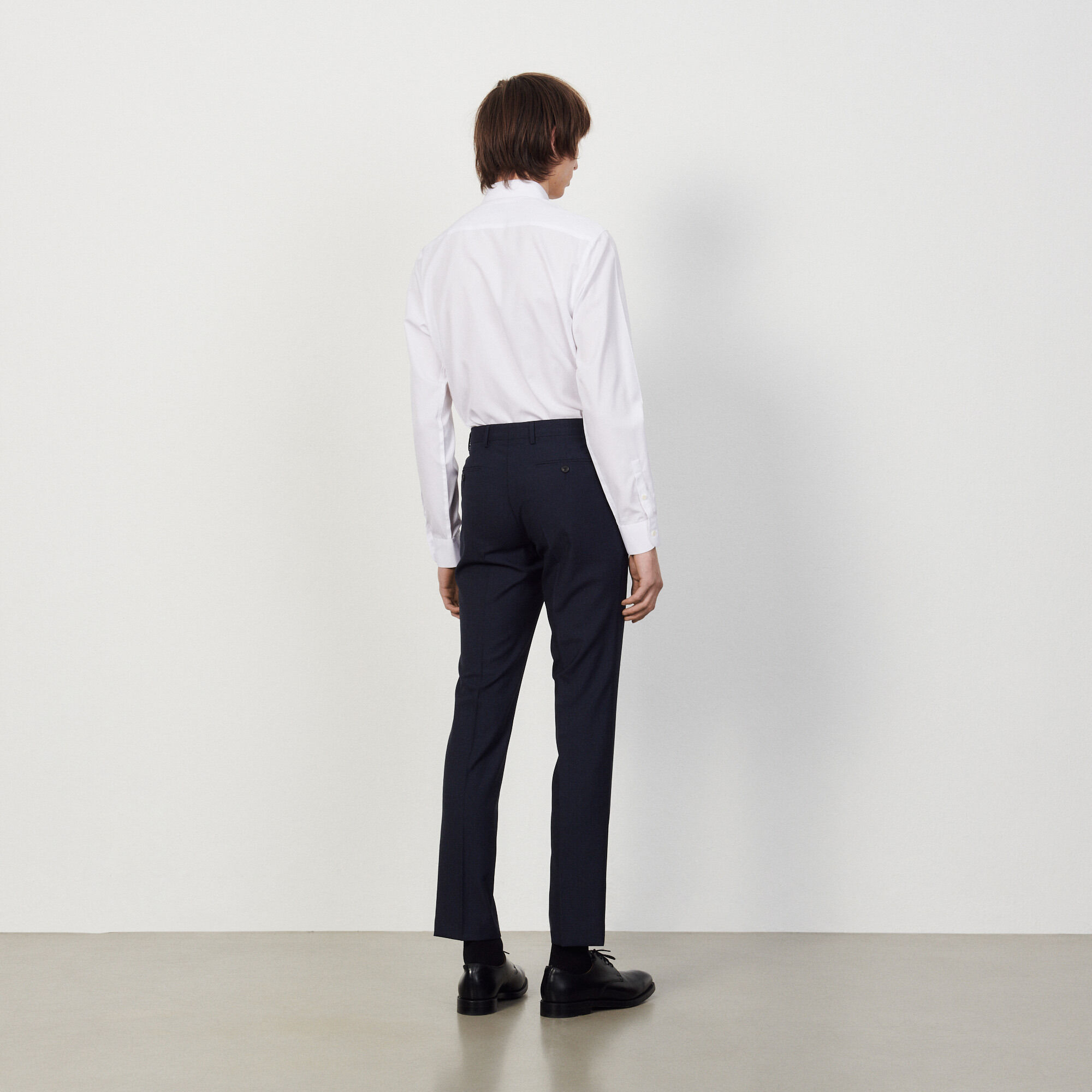 Pantalón de traje de lana virgen