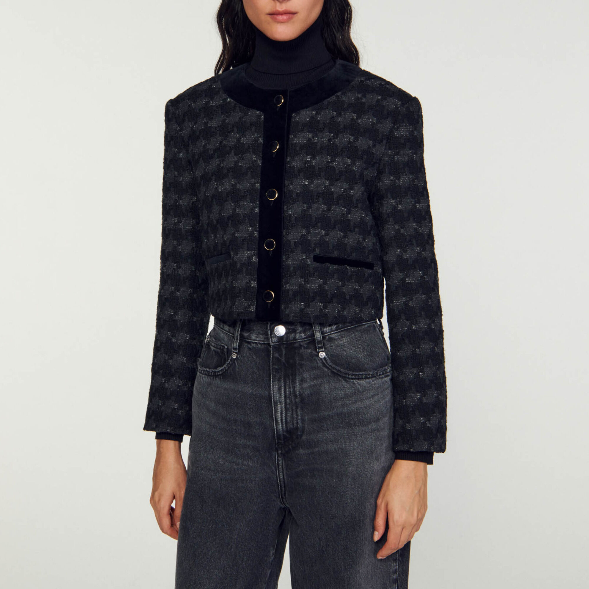 Chaqueta corta de tweed