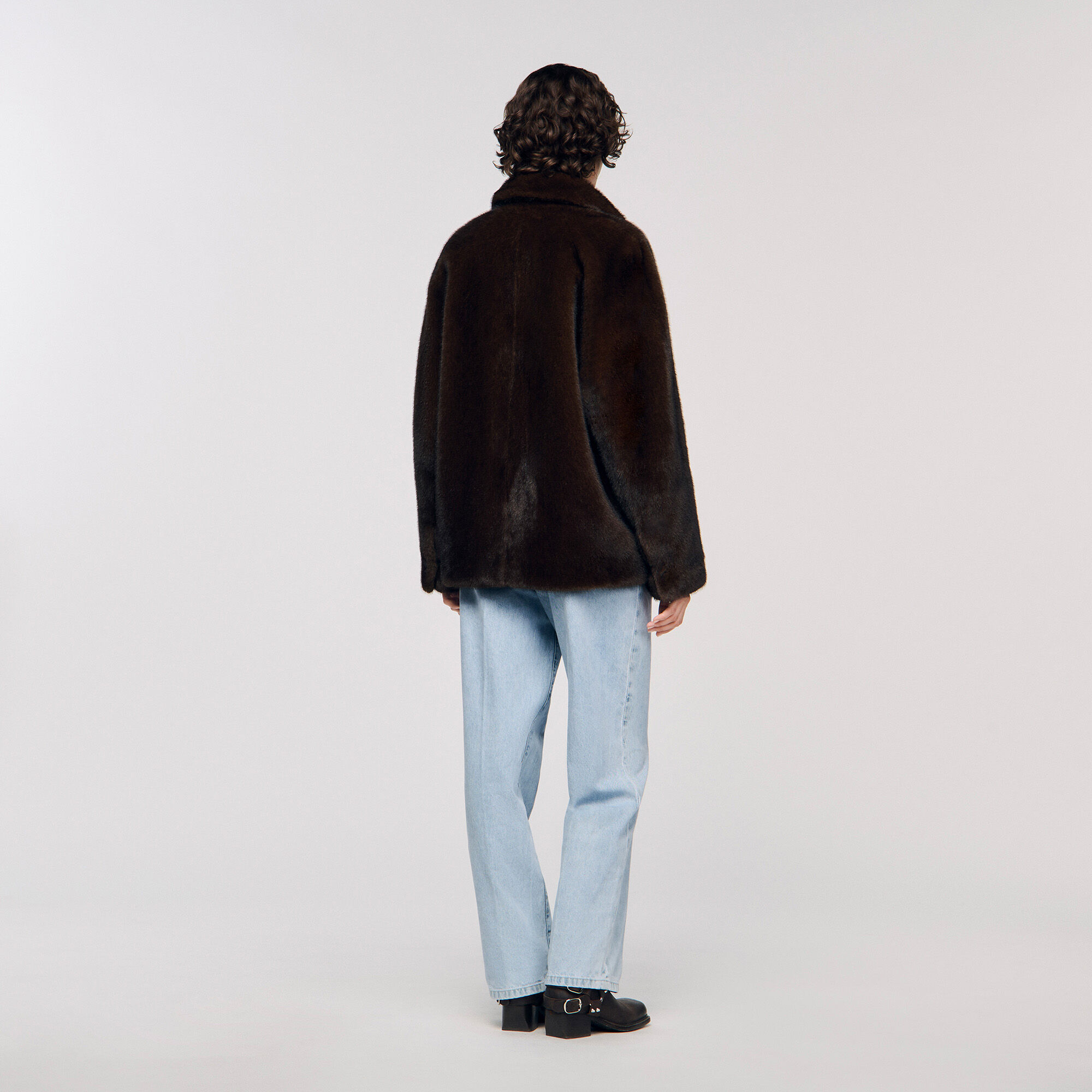 Abrigo chaqueta de pelo sintético